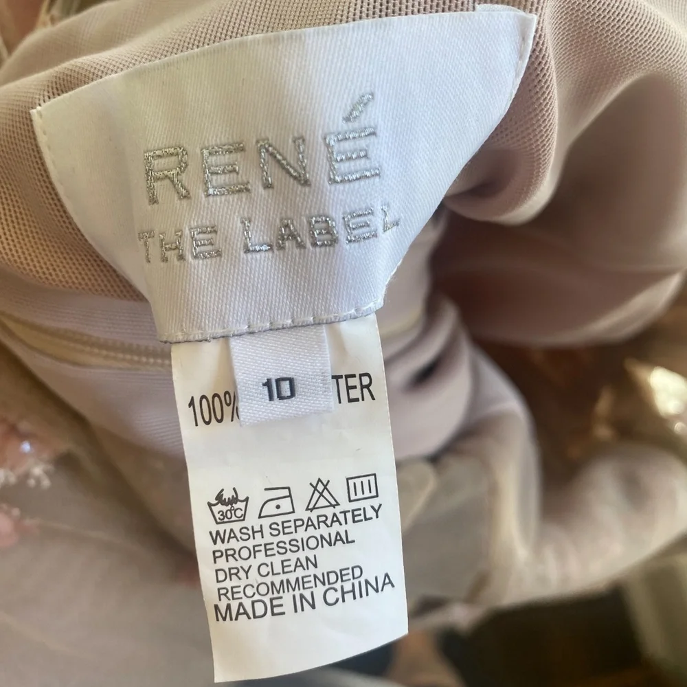 Pink Floral Wedding Gown from René the Label (Size 10) - Picture 15 of 15